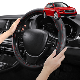 Steering Wheel Cover Pro Extra Layer for Skoda Kamiq 2019 - Current NW - Breathable & Anti-Slip - Circle 38 cm