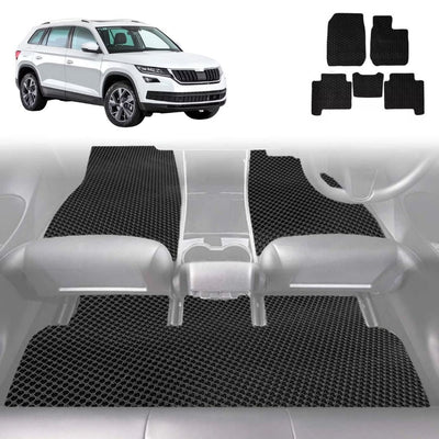 6D Diamond Car Floor Mats for Skoda Kodiaq 2017 - Current NS - Custom-Fit Carpet Liner