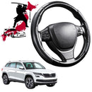 Black Samurai Segmented Steering Wheel Cover for Skoda Kodiaq 2017 - Current NS-1