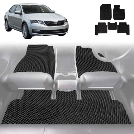 6D Diamond Car Floor Mats for Skoda Octavia 2013 - 2020 NE - Custom-Fit Carpet Liner
