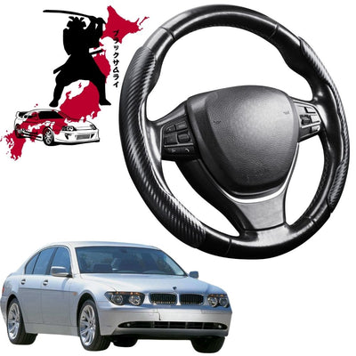 Black Samurai Segmented Steering Wheel Cover for BMW 7 Series 2002 - 2009 (E65 E66 E67 E68)