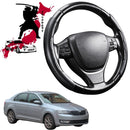 Black Samurai Segmented Steering Wheel Cover for Skoda Rapid 2012 - 2021 NH-1