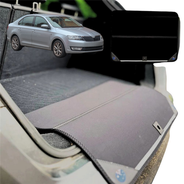 Rear Cargo Boot Bumper Protector for Skoda Rapid 2012 - 2021 NH - Standard (72 x 55) - Black
