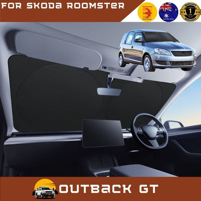 Front Windscreen Sun Shade for Skoda Roomster 2006 - 2015 (5J) - Standard 150 x 85 cm - Black