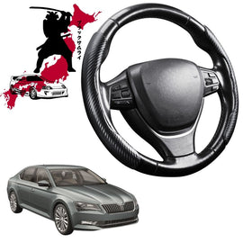 Black Samurai Segmented Steering Wheel Cover for Skoda Superb 2015 - Current (B8, typ 3V)