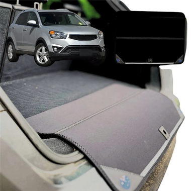 Rear Cargo Boot Bumper Protector for SsangYong Korando 2014 - 2018 - Standard (72 x 55) - Black