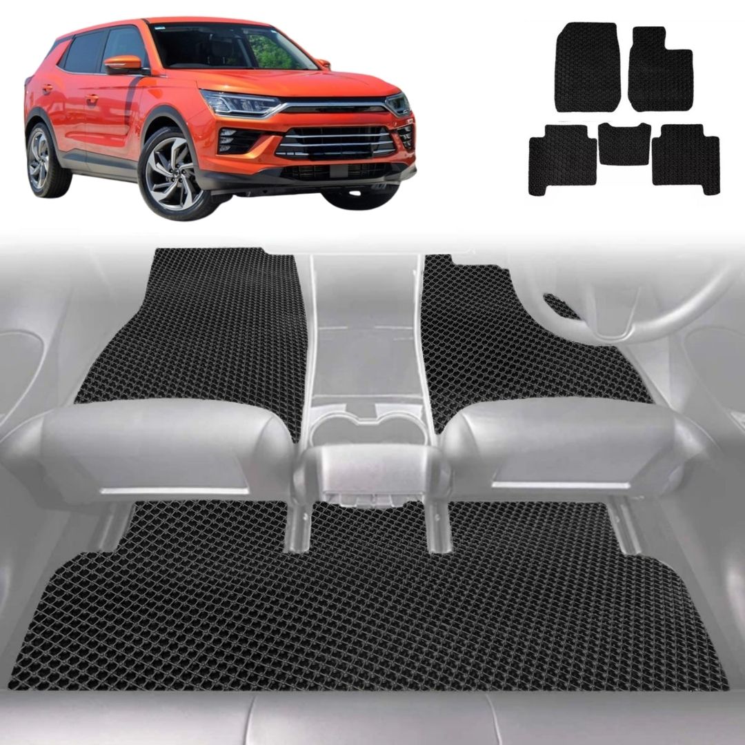 6D Diamond Car Floor Mats for SsangYong Korando 2019 - Current C300 - Custom-Fit Carpet Liner