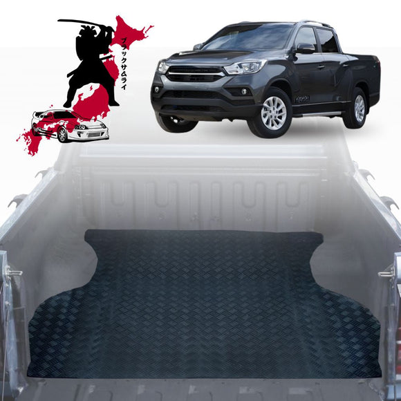 Black Samurai UTE Tub Mat Tray Liner for SsangYong Musso 2018 - Current Q200 - Black