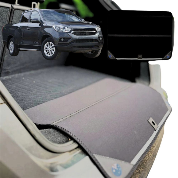Rear Cargo Boot Bumper Protector for SsangYong Musso 2018 - Current Q200 - Standard (72 x 55) - Black