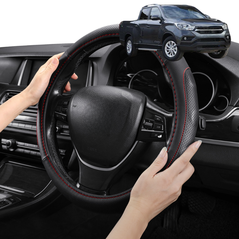 Steering Wheel Cover Pro Extra Layer for SsangYong Musso 2018 - Current Q200 - Breathable & Anti-Slip