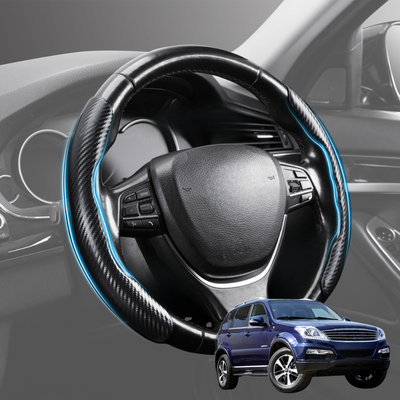 Segmented Steering Wheel Cover for SsangYong Rexton 2014 - 2017 - Universal Size