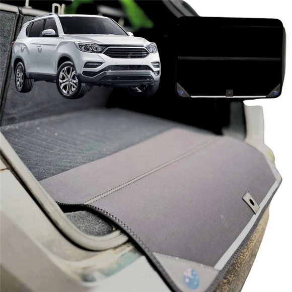 Rear Cargo Boot Bumper Protector for SsangYong Rexton 2017 - Current Y290, Y400, Y450 - XL (98 x 55) - Black