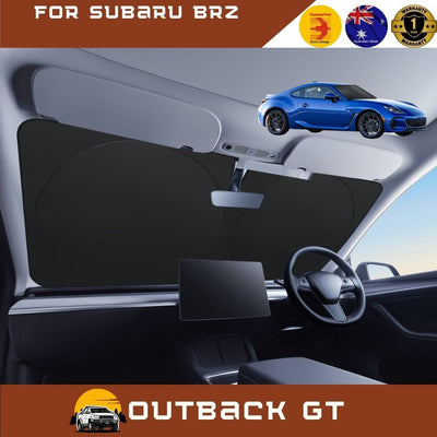 Front Windscreen Sun Shade for Subaru BRZ 2021 - Current Z1 - Standard 150 x 85 cm - Black