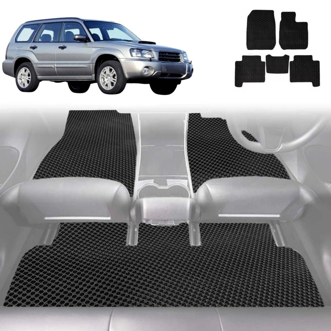 6D Diamond Car Floor Mats for Subaru Forester 2002 - 2008 (SG 79V) - Custom-Fit Carpet Liner