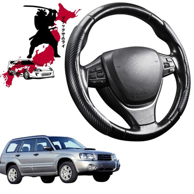 Black Samurai Segmented Steering Wheel Cover for Subaru Forester 2002 - 2008 (SG 79V)