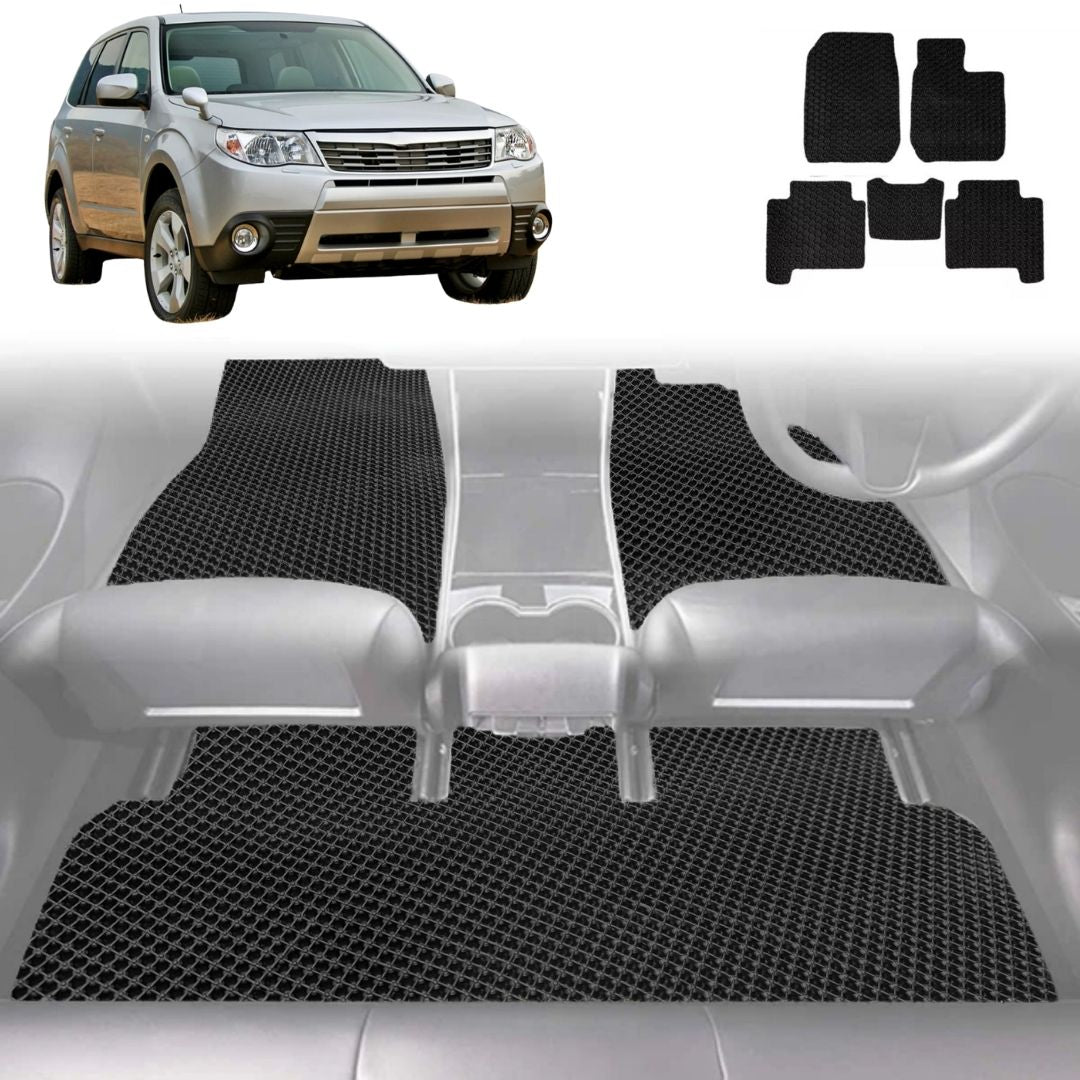 6D Diamond Car Floor Mats for Subaru Forester 2008 - 2012 (SH) - Custom-Fit Carpet Liner