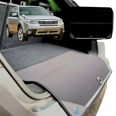 Rear Cargo Boot Bumper Protector for Subaru Forester 2008 - 2012 (SH) - XL (98 x 55) - Black