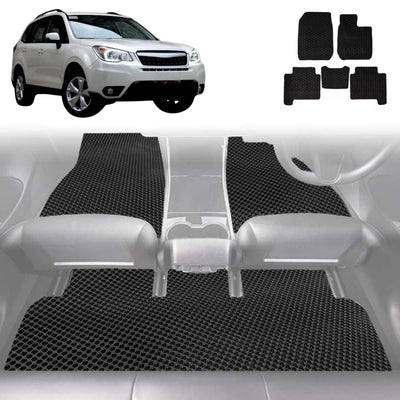 6D Diamond Car Floor Mats for Subaru Forester 2013 - 2018 (SJ) - Custom-Fit Carpet Liner
