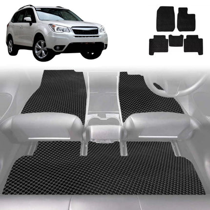 6D Diamond Car Floor Mats for Subaru Forester 2013 - 2018 (SJ) - Custom-Fit Carpet Liner