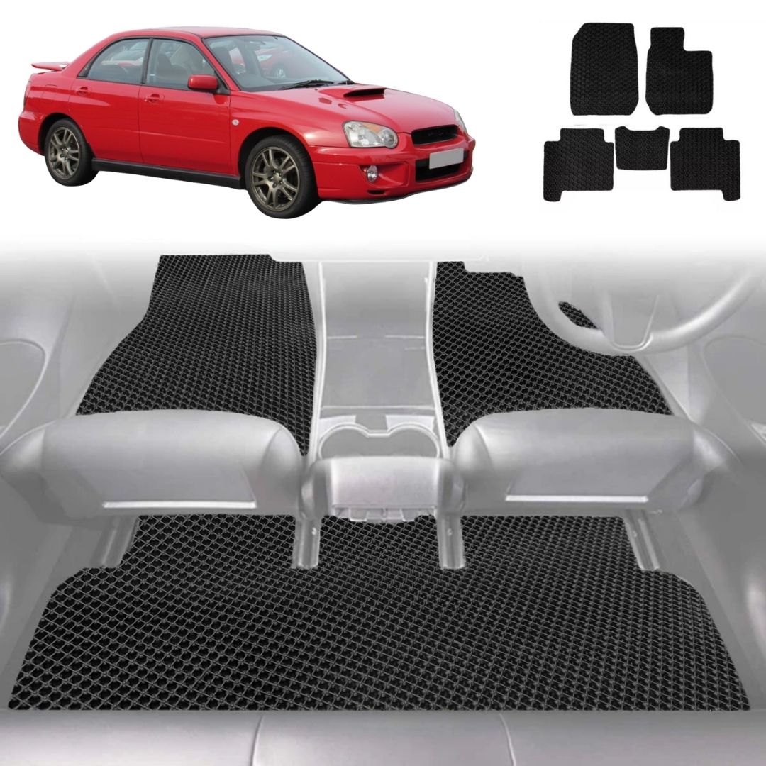 6D Diamond Car Floor Mats for Subaru Impreza 2000 - 2007 GD, GG, GG Facelift - Custom-Fit Carpet Liner