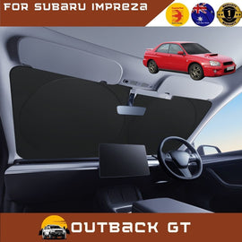Front Windscreen Sun Shade for Subaru Impreza 2000 - 2007 GD, GG, GG Facelift - Standard 150 x 85 cm - Black