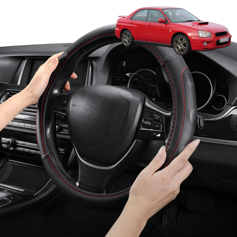 Steering Wheel Cover Pro Extra Layer for Subaru Impreza 2000-2007 GD, GG, GG Facelift - Breathable & Anti-Slip - Circle 38 cm