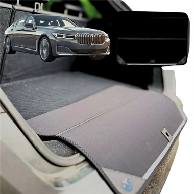 Rear Cargo Boot Bumper Protector for BMW 7 Series 2015 - 2022 (G11 G12) - Standard (72 x 55) - Black