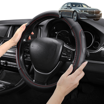 Steering Wheel Cover Pro Extra Layer for BMW 7 Series 2015-2022 (G11 G12) - Breathable & Anti-Slip - Circle 38 cm