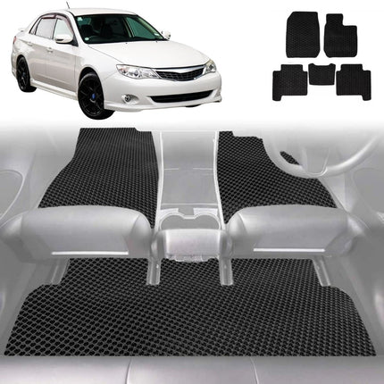 6D Diamond Car Floor Mats for Subaru Impreza 2007 - 2011 G3 - Custom-Fit Carpet Liner