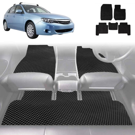 6D Diamond Car Floor Mats for Subaru Impreza 2011 - 2016 G3, G4 - Custom-Fit Carpet Liner