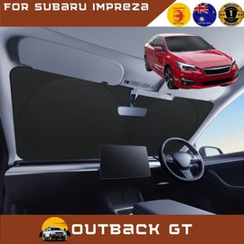 Front Windscreen Sun Shade for Subaru Impreza 2016 - Current G4, G5 - Standard 150 x 85 cm - Black