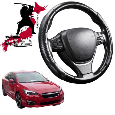Black Samurai Segmented Steering Wheel Cover for Subaru Impreza 2016 - Current G4, G5