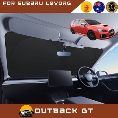Front Windscreen Sun Shade for Subaru Levorg 2011 - 2016 V1 - Standard 150 x 85 cm - Black