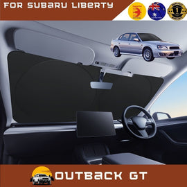 Front Windscreen Sun Shade for Subaru Liberty 2003 - 2009 4GEN - Standard 150 x 85 cm - Black