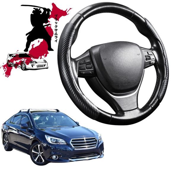 Black Samurai Segmented Steering Wheel Cover for Subaru Liberty 2015 - 2020 6GEN
