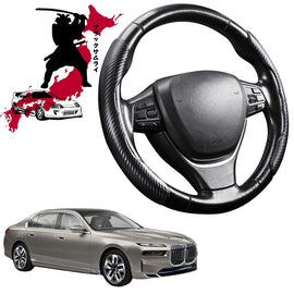 Black Samurai Segmented Steering Wheel Cover for BMW 7 Series 2022 - Current (G70)