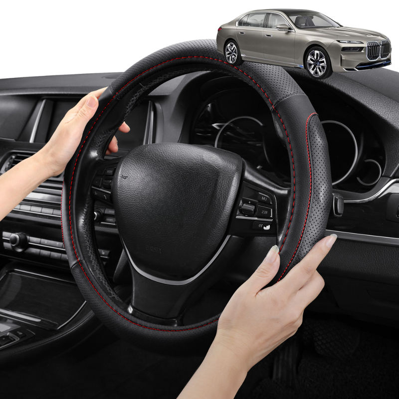Steering Wheel Cover Pro Extra Layer for BMW 7 Series 2022 - Current (G70) - Breathable & Anti-Slip - D-Shape 38 cm