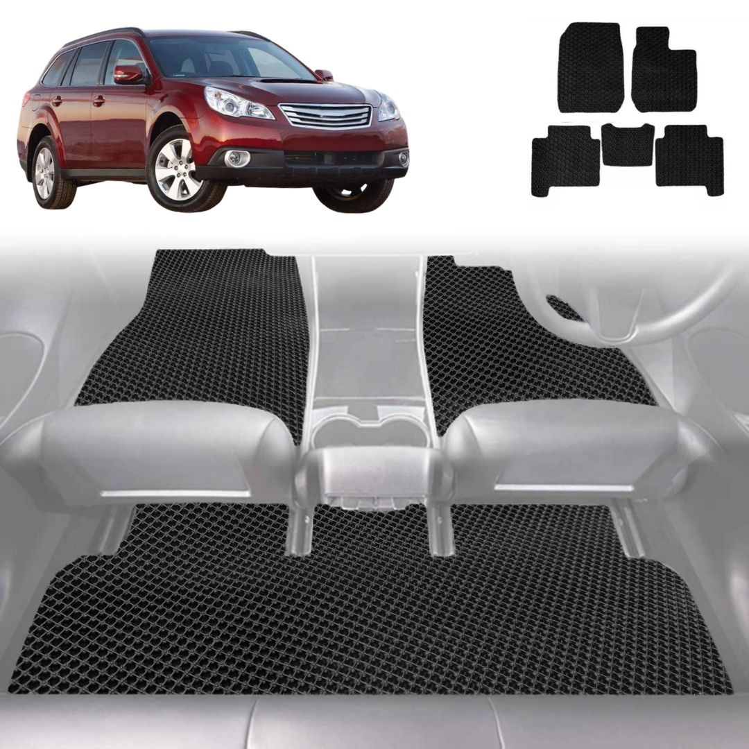 6D Diamond Car Floor Mats for Subaru Outback 2009 - 2014 4GEN - Custom-Fit Carpet Liner