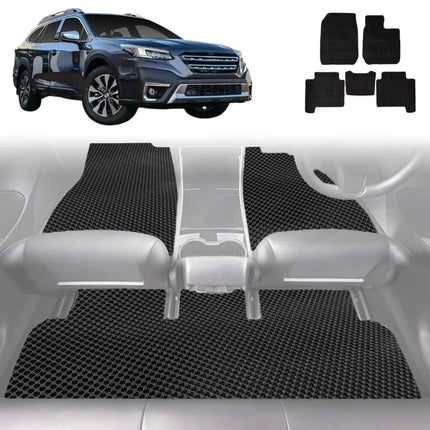 6D Diamond Car Floor Mats for Subaru Outback 2015 - 2021 5GEN, 6GEN - Custom-Fit Carpet Liner