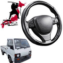 Black Samurai Segmented Steering Wheel Cover for Subaru Sambar 1990 - 1999 Truck-1