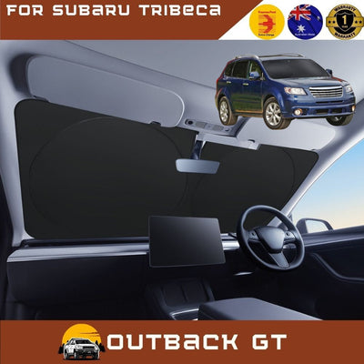 Front Windscreen Sun Shade for Subaru Tribeca 2005 - 2014 (B9) - Standard 150 x 85 cm - Black