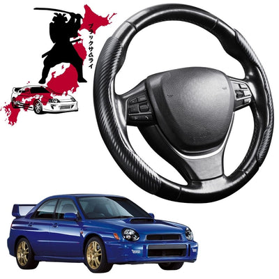 Black Samurai Segmented Steering Wheel Cover for Subaru WRX 2000 - 2007