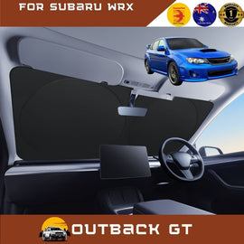 Front Windscreen Sun Shade for Subaru WRX 2008 - 2014 - Standard 150 x 85 cm - Black