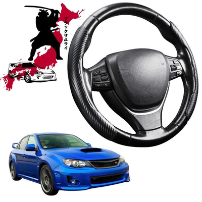 Black Samurai Segmented Steering Wheel Cover for Subaru WRX 2008 - 2014