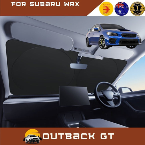 Front Windscreen Sun Shade for Subaru WRX 2014 - 2021 (Auto/Manual) - Standard 150 x 85 cm - Black