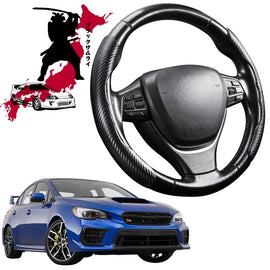 Black Samurai Segmented Steering Wheel Cover for Subaru WRX 2014 - 2021 (Auto/Manual)