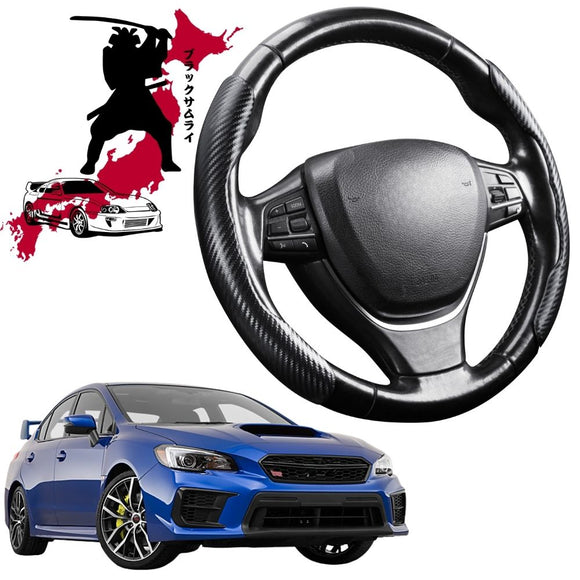 Black Samurai Segmented Steering Wheel Cover for Subaru WRX 2014 - 2021 (Auto/Manual)