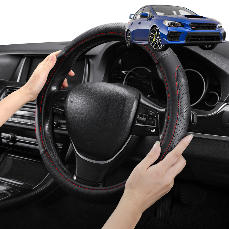 Steering Wheel Cover Pro Extra Layer for Subaru WRX 2014 - 2021 (Auto/Manual) - Breathable & Anti-Slip