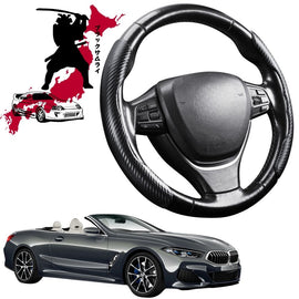 Black Samurai Segmented Steering Wheel Cover for BMW 8 Series 2018 - Current  Coupe/Convertible (G14 G15)