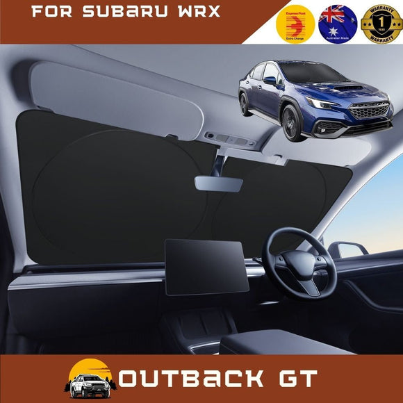 Front Windscreen Sun Shade for Subaru WRX 2022 - Current Manual - Standard 150 x 85 cm - Black